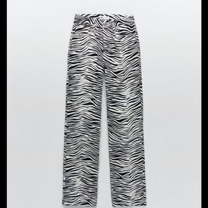 Zebra print Zara jeans. Size 4.